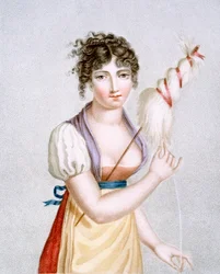 The Spinner, engraved by Augrand